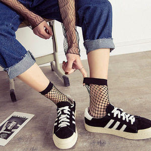 Fishnet <b>Socks</b> Short White Hollow Mesh Transparent Nylon Women Casual <b>Socks</b> Youth 18-40 Years Old - Product Image 4