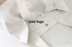 Bolsa de Mano Personalizable de Lona Larga de Algodón para Hospital, Playa o Viaje, con Logotipo de Letras, Patrón, Cinta, Cierre de Cremallera - Product Image 3