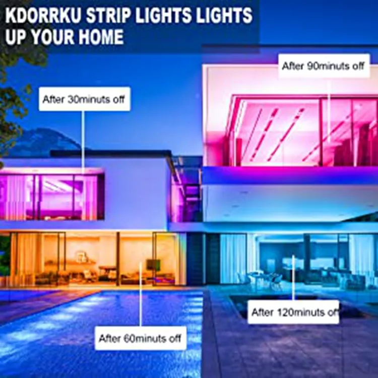 Bande lumineuse RGB LED avec couleur changeante, ruban d'éclairage en néon, Flexible, auto-adhésif, pour chambre à coucher et maison, 5 M 10M, 5050