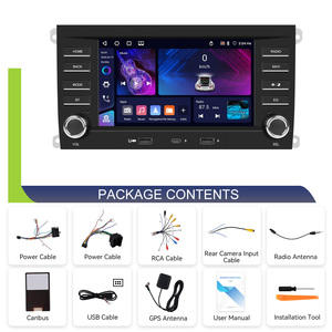 Podofo pour <span class=keywords><strong>Porsche</strong></span> Cayenne 2005-2009 7'' Autoradio Android 4+64G 2DIN 4+64G GPS WiFi intégré CarPlay/Android Auto Écran partagé - Product Image 6