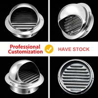 Lishine – Grille d'aération murale moderne pour extérieur, en acier inoxydable 304, réglable et durable, pour salle de bain et cuisine