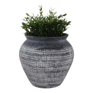 Vaso decorativo in ceramica testurizzata per soggiorno, decorazione per la casa, accessorio da tavolo, elegante vaso per fiori - Product Image 2