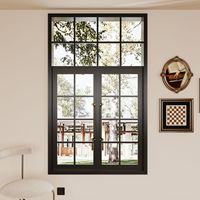 Ventanas Abatibles de Aluminio a Prueba de Viento, con Doble Vidrio Templado, Diseño Minimalista, Tamaño y Color Personalizables, para Uso en Villas