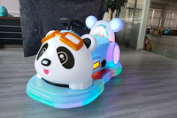 Manèges électriques Panda pour parcs d'attractions en plein air, jeux interactifs parent-enfant avec lumières lumineuses pour fêtes foraines