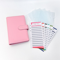 Carnet de budget A6 personnalisé en cuir PU avec reliure à anneaux, organiseur de trésorerie, livre de comptabilité à boucle, cadeaux pour enfants, fournisseur