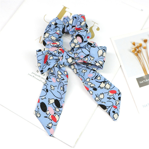 elástico de <span class=keywords><strong>seda</strong></span> de la bufanda de pelo <span class=keywords><strong>scrunchies</strong></span> flores impresión bufanda <span class=keywords><strong>scrunchies</strong></span> para vsco hairband - Product Image 6
