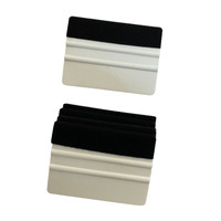 Raclette en vinyle pour voiture Grattoir en plastique avec bord en feutre pour nettoyer le pare-brise et les surfaces peintes