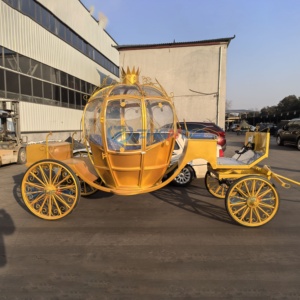 Luxury Electric Pumpkin Horse Carriage Royal Horse Drawn Carriage Wedding Horse Drawn Wagon for Sale - Product Image 2