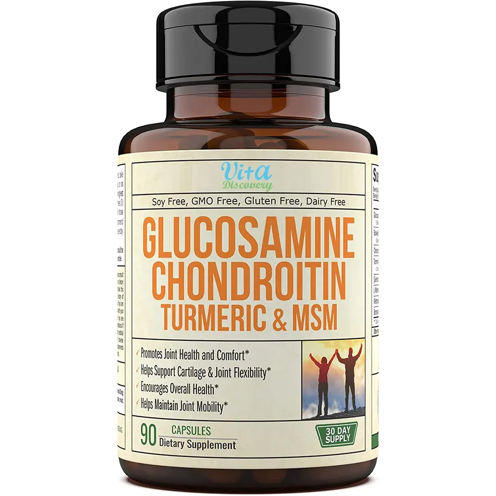 Sağlık takviyesi glukozamin kondroitin MSM kapsüller bağışıklık güçlendirici zerdeçal vitaminler