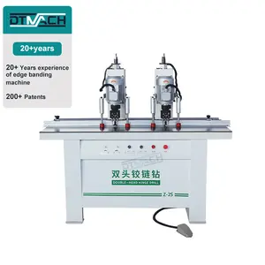 DTMACH double head plywood horizontal wood furniture automatic hinge boring machine horizontal wood drilling machine