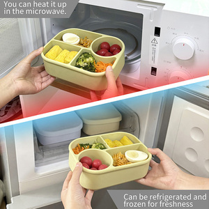 Boîte à bento en gros, boîte à lunch pour adultes, contenants à lunch personnalisés pour enfants pour l'école avec 4 compartiments, compatible micro-ondes - Product Image 5