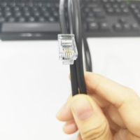 Cable de Conexión Telefónica Kaicap 24AWG RJ11 6P-4C, Cable Modular Recto de 10 Núcleos 6P4C, Certificado ETL, Blindaje de Lámina de Aluminio, Personalizado