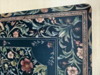 Tapis de Mahjong Pliable de Luxe Moderne Bleu Chinoiserie Résistant à l'Eau 31,5x31,5 Pouces avec Sac de Transport Noir pour Poker et Jeux