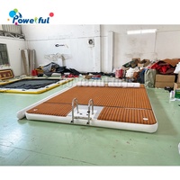Plate-forme gonflable de ponton flottant de station de jet-ski de bain pour la mer