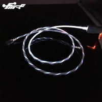 Kabel Pengisi Daya Micro USB Standar 1m untuk Ponsel LED Glow TPE & PVC dengan Aliran Luminescent Terlihat Tersedia dalam Stok
