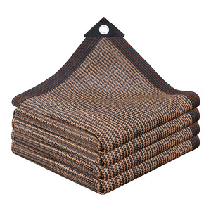 <b>Shade</b> <b>Net</b> Coffee Colored Woven UV Stabilized Outdoor Sun Protection Netting Triangle Shape - Product Image 1