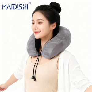 MAIDISHI WJ-162 Traagschuim Geweven U-vormig Oogmasker Nekkussen Draagbaar Massage Slaapmasker Hotel - Product Image 1