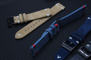 สายนาฬิกาหนัง18มม. แบบวินเทจสายนาฬิกาหนังกลับหนังแท้พร้อมถอดออกอย่างรวดเร็วสำหรับสมาร์ทวอทช์ - Product Image 5