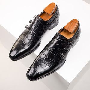 Nouvelles Chaussures d'été en Cuir Véritable à Enfiler pour Mariage, Respirantes, à Boucle, Confortables et Rehaussantes - Product Image 5