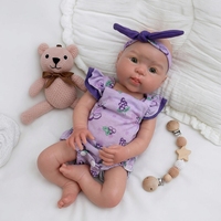 Poupée Reborn lestée en silicone intégral de 18 pouces, réaliste, nouveau-né, poupée de mode pour filles, jouet DIY, à partir de 3 ans, cadeau pour adultes, non en vinyle