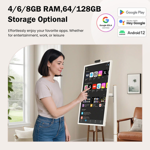 32 Inch Rotatable Smart Portable Tv <b>With</b> Android 12 Magnetic Camera Lcd Display on Wheels Advertising Screen for Home Portable R - Product Image 3