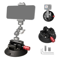 3 İnç 4.5 İnç 6 İnç Araç Kamerası Vakumlu Tutucu Alüminyum Alaşımlı Dahili NATO Raylı iPhone ile Uyumlu DJI Insta360 için