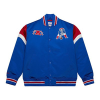 Veste bomber homme personnalisée ZXPFSL avec logo, bleu marine, en nylon, coupe-vent, avec poche sur la manche, vêtement d'extérieur, marque privée OEM