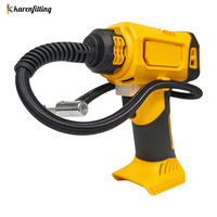 Gonfleur de pneu compresseur d'air portable pour voitures, pompe à air de pneu de voiture électrique alimentée par batterie rechargeable sans fil 20V jaune