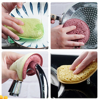 Éponge magique polyvalente directe d'usine haute mousse éponge d'algues douces carrées rondes durables pour la cuisine de plats