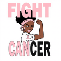 Ruban personnalisé, transfert DTF, design de lutte contre le cancer, impression, fille afro, impression sérigraphique, transferts thermiques au plastisol pour t-shirt