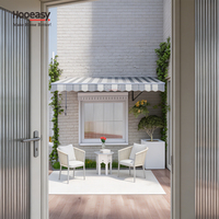 Auvent rétractable manuel en aluminium Hooeasy pour jardin, balcon, terrasse, cour, protection solaire