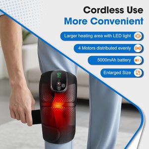 Fitease Bantalan Lutut Neoprene Pemanas Nirkabel Getaran Portabel Bantalan Siku 4 Tingkat Panas 5000mAh Dapat Diisi Ulang 3-in-1 Pereda Nyeri - Product Image 6