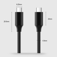 Kabel Video Usb-C ke Usb-C 4K Tipe In-Mould yang Dirancang dengan Baik, Kabel Pengisian Cepat Usbc 100W 5A Kabel Data Usb C Transfer 10Gbps