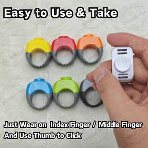 Venta al por mayor Tiny Dog Training Clicker Wearing on Finger Pet Training Ring Clicker - Product Image 3