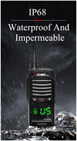 HELIDA Talkie-walkie analogique étanche FS8200 Intercom professionnel portable UHF/VHF TYPE-C pour usine, restaurant, quai