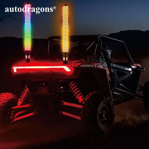 AUTODRAGONS Lumières LED COB à fouet télécommandées de 1FT/2FT/3FT pour mât de drapeau, antennes et fouets pour UTV, ATV, camions tout-terrain, buggys de sable et dunes - Product Image 4