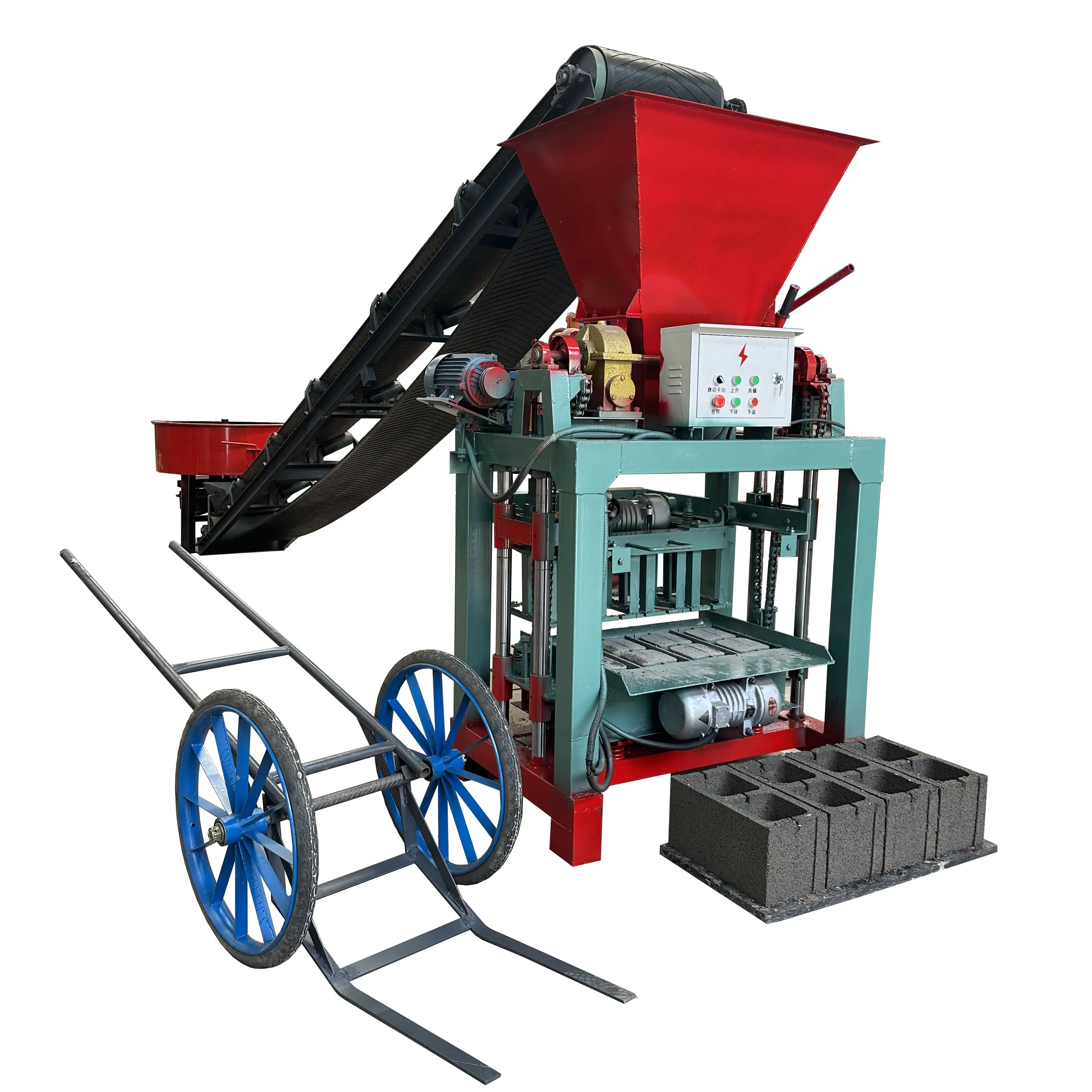Machine de construction portable dalles de briques en béton et blocs creux pour les fermes avec composants de roulement de noyau