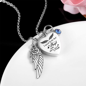 Trendy Edelstahl Herz Urne Anhänger Diamond Link Knochen Asche Feuer bestattung Andenken Gedächtnis Halskette für Familien Haustiere für Geschenke - Product Image 5