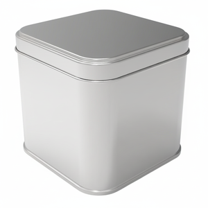 <b>Square</b> Tin Can 500 ml <b>Candle</b> Cosmetic Soap Box 87 x 87 x 80 mm 0.50 lt - Product Image 2