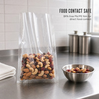 Sacs sous vide anti-crevaison durables PA PE Nylon à trois soudures latérales, pochette transparente pour noix dures B2B