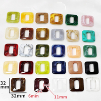 32*32mm quadratische Harz Acryl Perlen Kette Marmor Himmelblau Glieder ringe für DIY Armband Halskette Schmuck herstellung