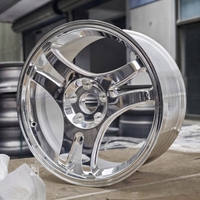 Jantes de voiture pour passagers de style JDM à 3 branches, à déport profond, polies, forgées en aluminium, 15, 16, 17, 18, 19 pouces, 5x114.3, pour Toyota Corolla Hilux