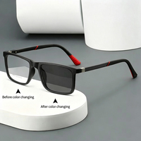 Lunettes photochromiques carrées TR90 pour hommes, lunettes anti-lumière bleue, montures de lunettes, lunettes de soleil de haute qualité, lunettes pour hommes