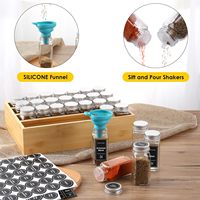 Organisateur de tiroirs d'armoires de cuisine personnalisé 28 pots d'épices en verre entonnoir pliable conteneur de stockage des aliments d'assaisonnement en silicone
