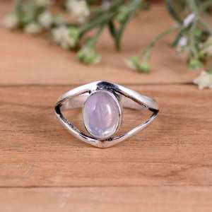 Handmade Natural Opalite <b>Stone</b> Ring 925 Silver Gemstone Oval Bezel Set Luxury Ring for Wedding Unisex Jewelry - Product Image 1