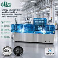 Système de marquage laser à fibre intégré pour bouchons en aluminium, machine de gravure automatique de bouchons de bouteilles DXF/LAS, économie d'énergie