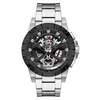 Montre à quartz pour homme avec logo personnalisé, charme de luxe, mode business, bracelet en acier inoxydable, boîtier en alliage, cadran en verre, aiguille luminescente