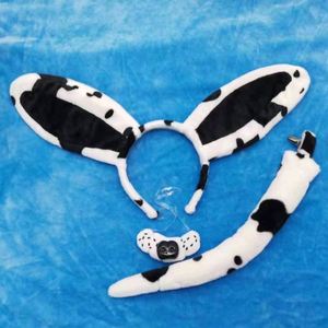 Kit 3 pièces pour chien : Bandeau oreilles, nez et queue – Accessoires de déguisement de chien tacheté <span class=keywords><strong>Dalmatien</strong></span> pour Halloween, cosplay sexy et jeux de rôle - Product Image 3