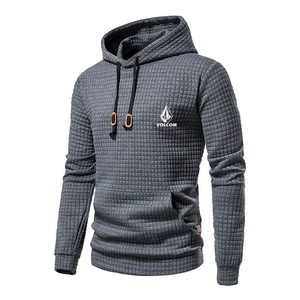 Sweat-shirt tricoté à capuche couleur unie avec grande poche, 250 g/m², 100 % polyester, pour l'automne, grande taille - Product Image 4