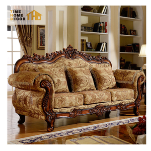 Диван-кровать 1 + 2 + 3, комплект из однотонного деревянного дивана, 7 мест, роскошный диван для гостиной, Классический арабский диван в ближневосточном европейском стиле - Product Image 3